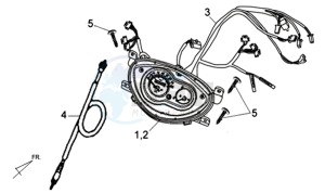 JET 4 50cc 45KMH drawing DASHBOARD / SPEEDOMETER CABLE / WIRING HARNASS