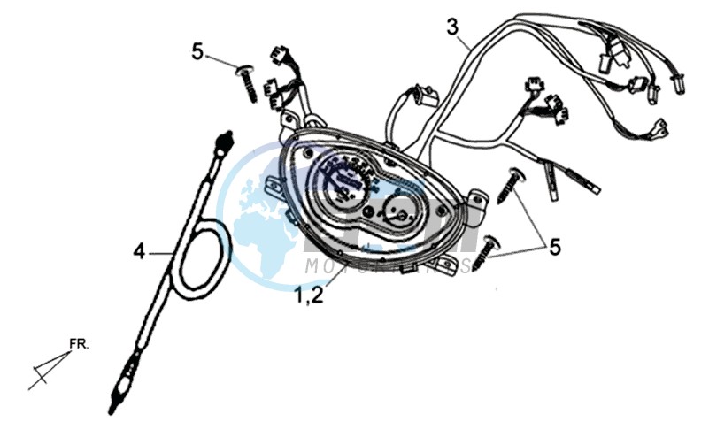 DASHBOARD / SPEEDOMETER CABLE / WIRING HARNASS