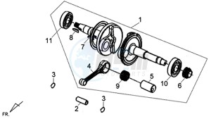 X'PRO 50 (25 KMH) (AE05W5-NL) (L4-M1) drawing CRANKSHAFT