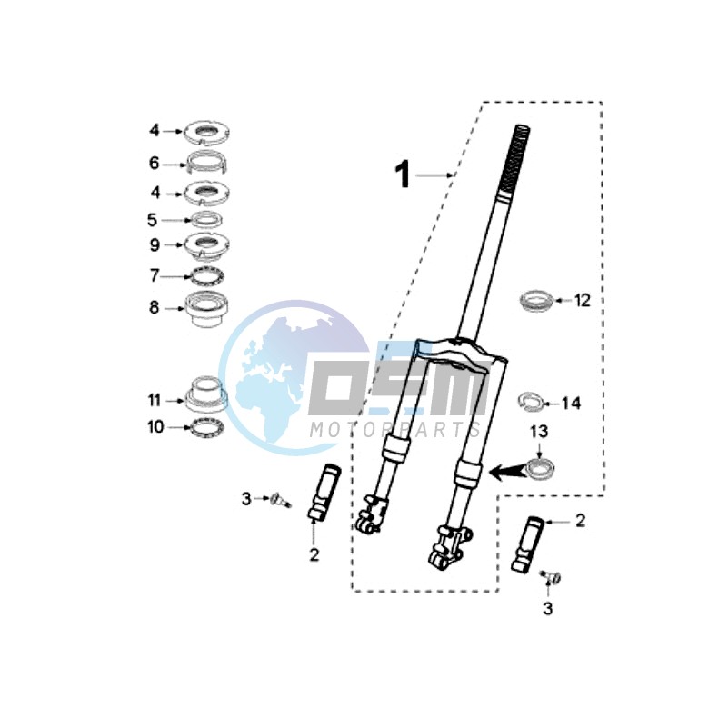 FRONT FORK / STEERINGHEAD