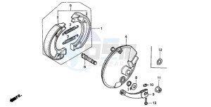 XR80R drawing FRONT BRAKE PANEL