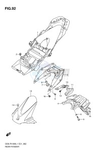 GSX-R1000 (E21) drawing REAR FENDER (GSX-R1000L1 E51)