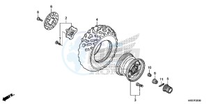 TRX420FM2G TRX420 ED drawing FRONT WHEEL