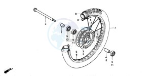 MT50F drawing FRONT WHEEL