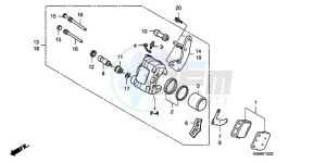 TRX250XA Australia - (U) drawing FRONT BRAKE CALIPER