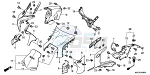 VFR1200FC drawing UPPER COWL