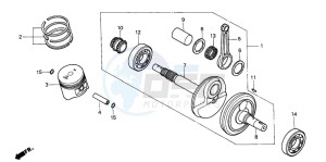 TRX200D FOURTRAX 200 drawing CRANKSHAFT/PISTON