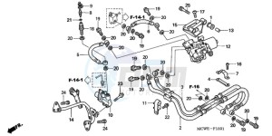 VFR800A9 Europe Direct - (ED / ABS MME) drawing REAR BRAKE HOSE (VFR800A)