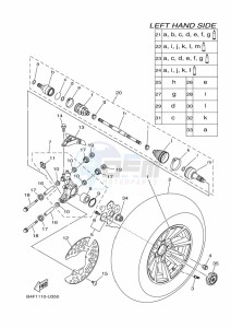 YFM700FWAD GRIZZLY 700 EPS (BFEC) drawing REAR WHEEL