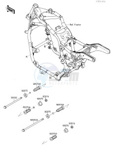 VN 1500 A [VULCAN 88] (A1-A5) [VULCAN 88] drawing FRAME FITTING