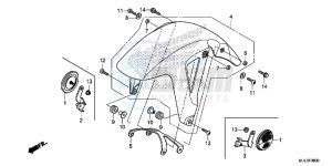 NC750XAE NC750XA Europe Direct - (ED) drawing FRONT FENDER