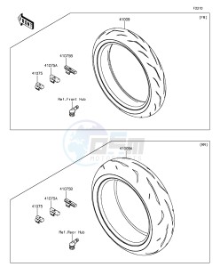 NINJA ZX-10R ABS ZX1000SGF XX (EU ME A(FRICA) drawing Tires