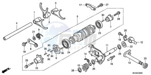 GL18009 BR / AB - (BR / AB) drawing GEARSHIFT DRUM/SHIFT FORK