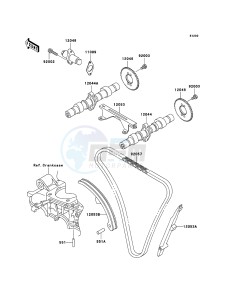 KLE500 KLE500B6F GB XX (EU ME A(FRICA) drawing Camshaft(s)/Tensioner