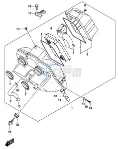 DL250 drawing AIR CLEANER