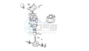 SENDA R X-RACE - 50 CC VTHSR1D1A EU2 drawing CRANKSHAFT - CYLINDER - CYLINDER HEAD