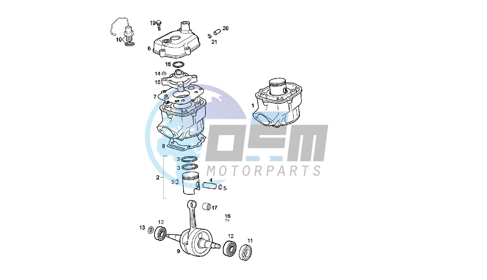 CRANKSHAFT - CYLINDER - CYLINDER HEAD