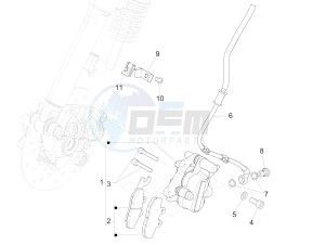 SPRINT 50 4T 4V NOABS E2 (EMEA) drawing Brakes pipes - Calipers