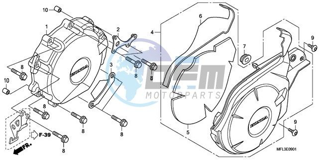 A.C. GENERATOR COVER (CBR 1000RA)