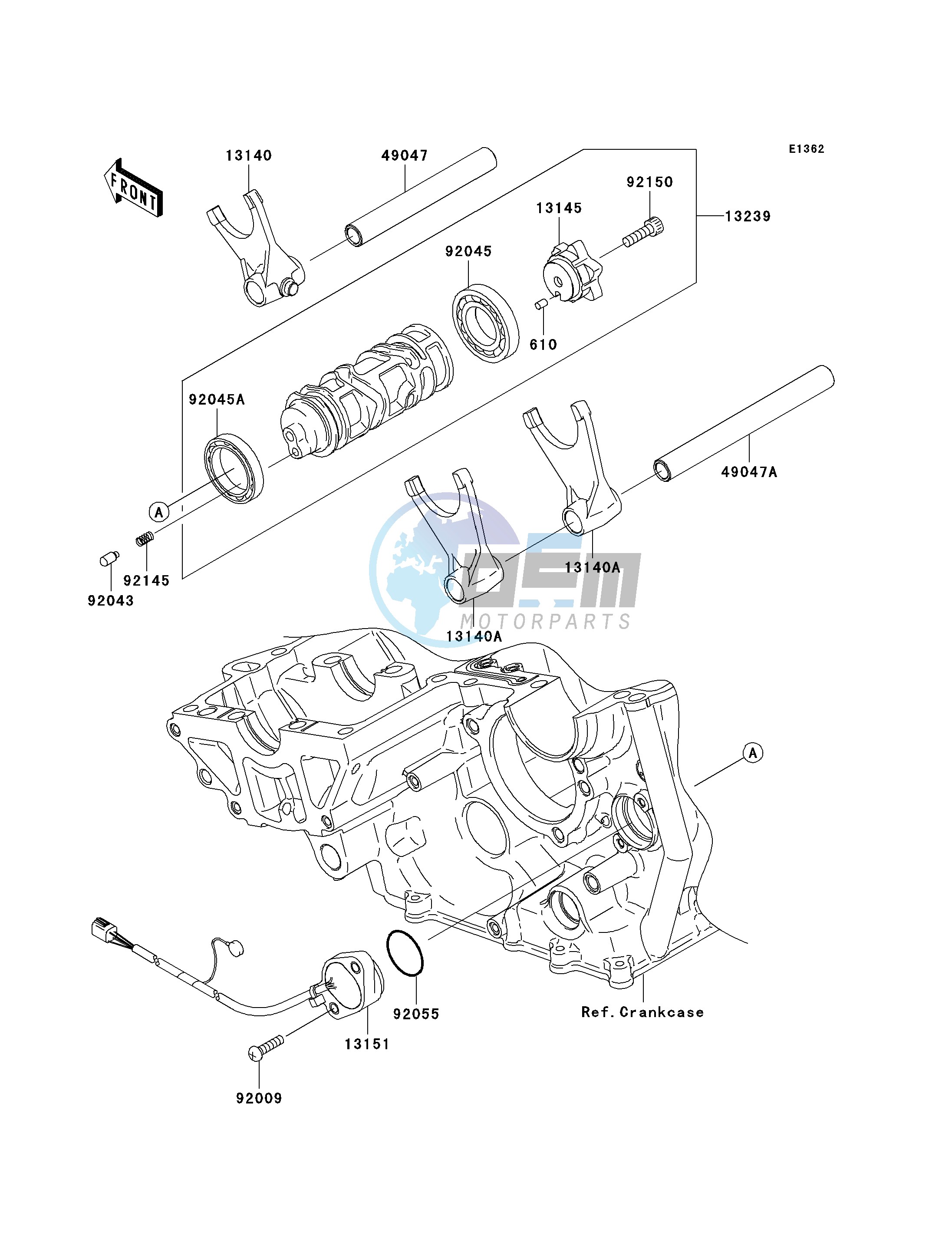 GEAR CHANGE DRUM_SHIFT FORK-- S- -