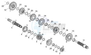 Shiver 750 drawing Gear box