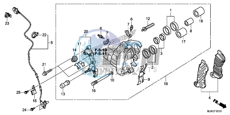 FRONT BRAKE CALIPER (VT750CS/ C2S)