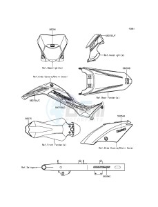 D-TRACKER KLX150HGF XX (EU ME A(FRICA) drawing Decals