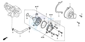 CBR600F4 drawing WATER PUMP