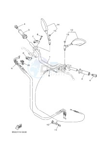 MTN850 MTN-850-A MT-09 ABS (BS2B) drawing STEERING HANDLE & CABLE