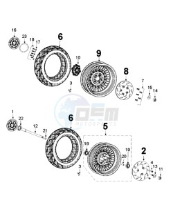 DJANGO 125 HERITAGE drawing WHEELS