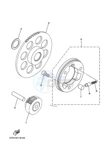 TT-R110E (B51U) drawing STARTER CLUTCH