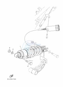 TRACER 900 GT MTT850D (B1J8) drawing REAR SUSPENSION