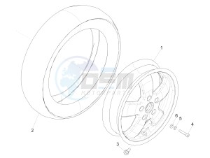 SUPER GTS 125 4T 3V IE NOABS E2-E3 (APAC) drawing Front wheel