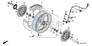 ST13009 France - (F / CMF MME) drawing FRONT WHEEL