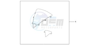 CBR1000RRC drawing KIT HIGH WIND SCREEN(CLEAR)