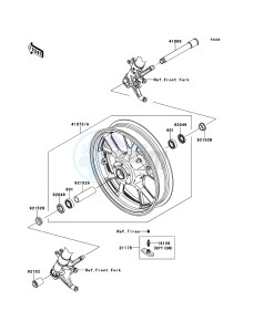 1400GTR_ABS ZG1400CDF FR GB XX (EU ME A(FRICA) drawing Front Hub