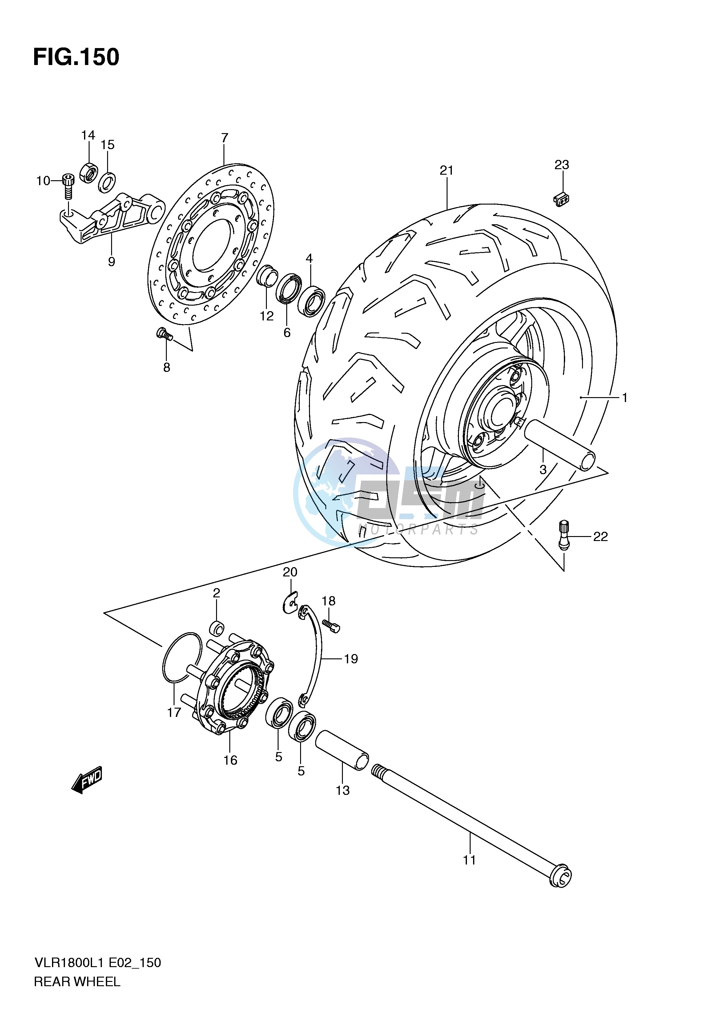 REAR WHEEL (VLR1800TL1 E19)