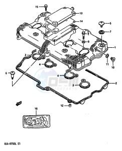 GSX-R750 (J-K-L) drawing CYLINDER HEAD COVER (MODEL L)