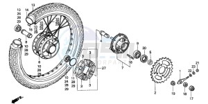 C90CW 70 drawing REAR WHEEL