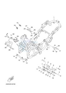 YP125RA (ABS) X-MAX125 ABS X-MAX125 ABS (2ABD) drawing FRAME