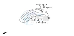 CR85R drawing FRONT FENDER