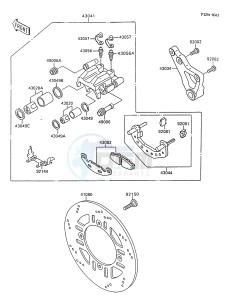 ZX 600 C [NINJA 600R] (C8-C9) [NINJA 600R] drawing REAR BRAKE