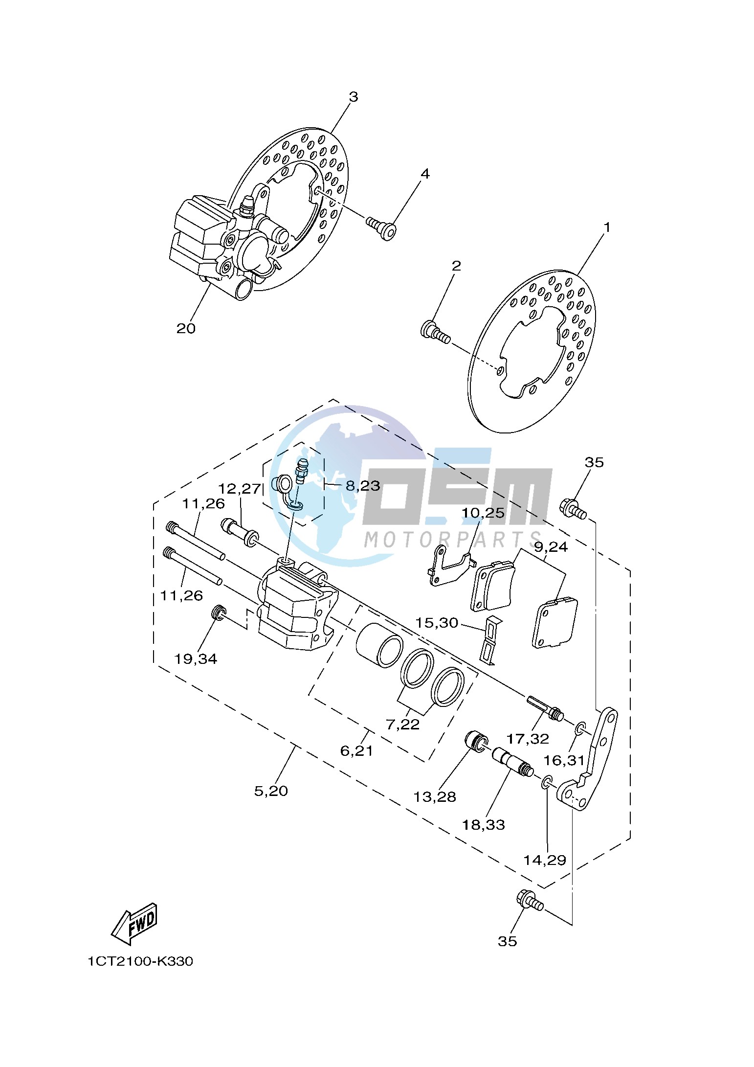 FRONT BRAKE CALIPER