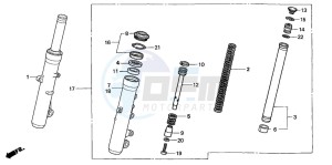 NSS250EX FORZA EX drawing FRONT FORK