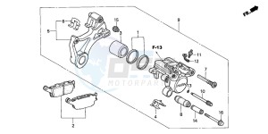 CBR1000RR drawing REAR BRAKE CALIPER (CBR1000RR4/5)