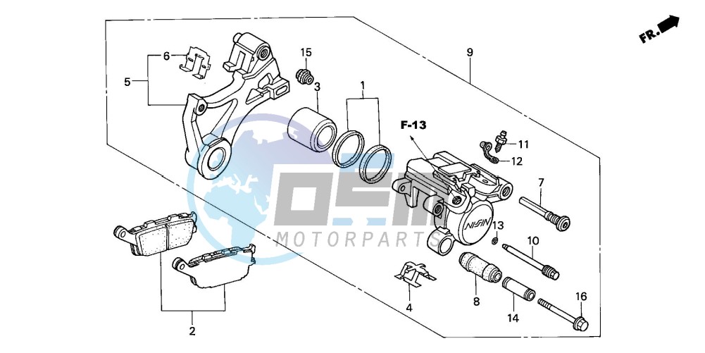 REAR BRAKE CALIPER (CBR1000RR4/5)