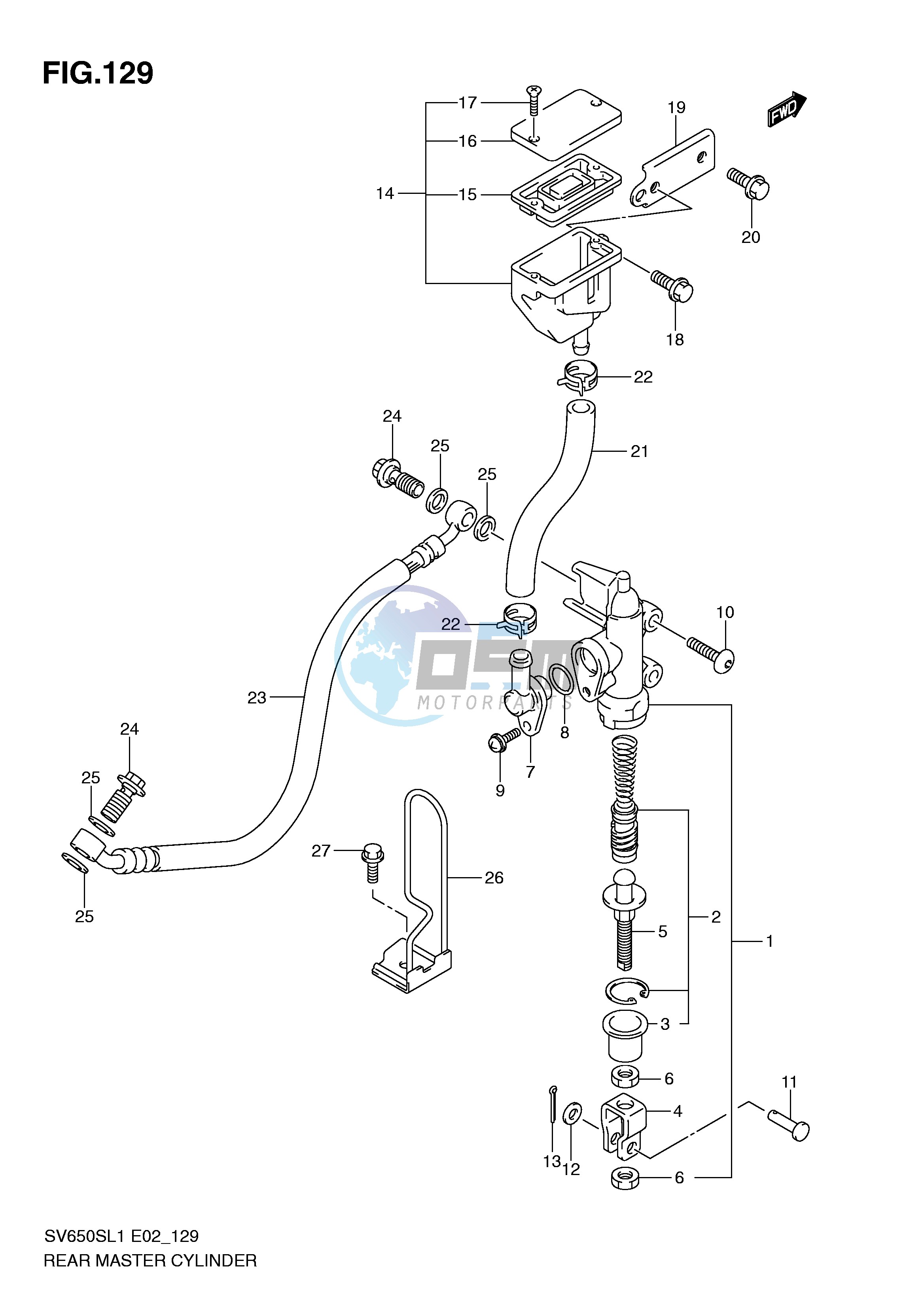 REAR MASTER CYLINDER (SV650SUL1 E24)