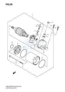 GSX1300R (E3-E28) Hayabusa drawing STARTING MOTOR (MODEL K8 K9)