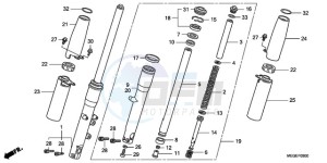 VT750C9 E / MKH MME drawing FRONT FORK