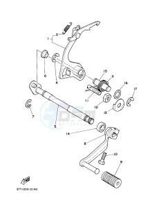 DT125 (3TTN) drawing SHIFT SHAFT